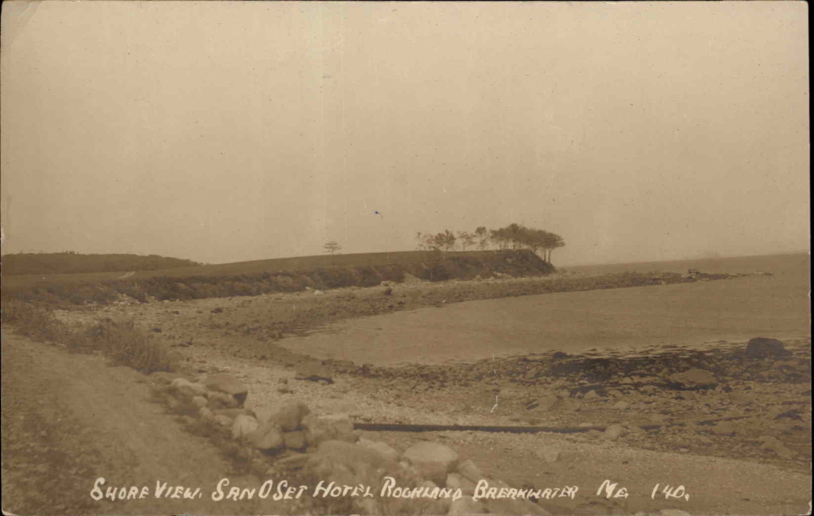 EASTERN ILLUSTRATING RPPC Rockland Breakwater Maine ME SAMOSET HOTEL
