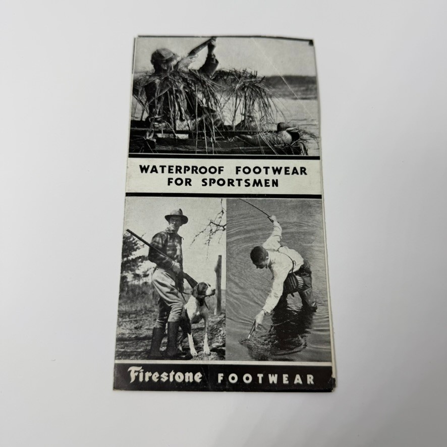 Vtg 1934 Firestone Footwear Ad Brochure Waterproof Boots Forresters Lubermen\'s