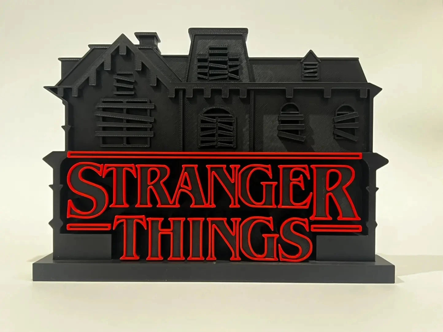 Stranger Things Vecna Creel House Logo Sign 3D Printed Desk Shelf Display Decor