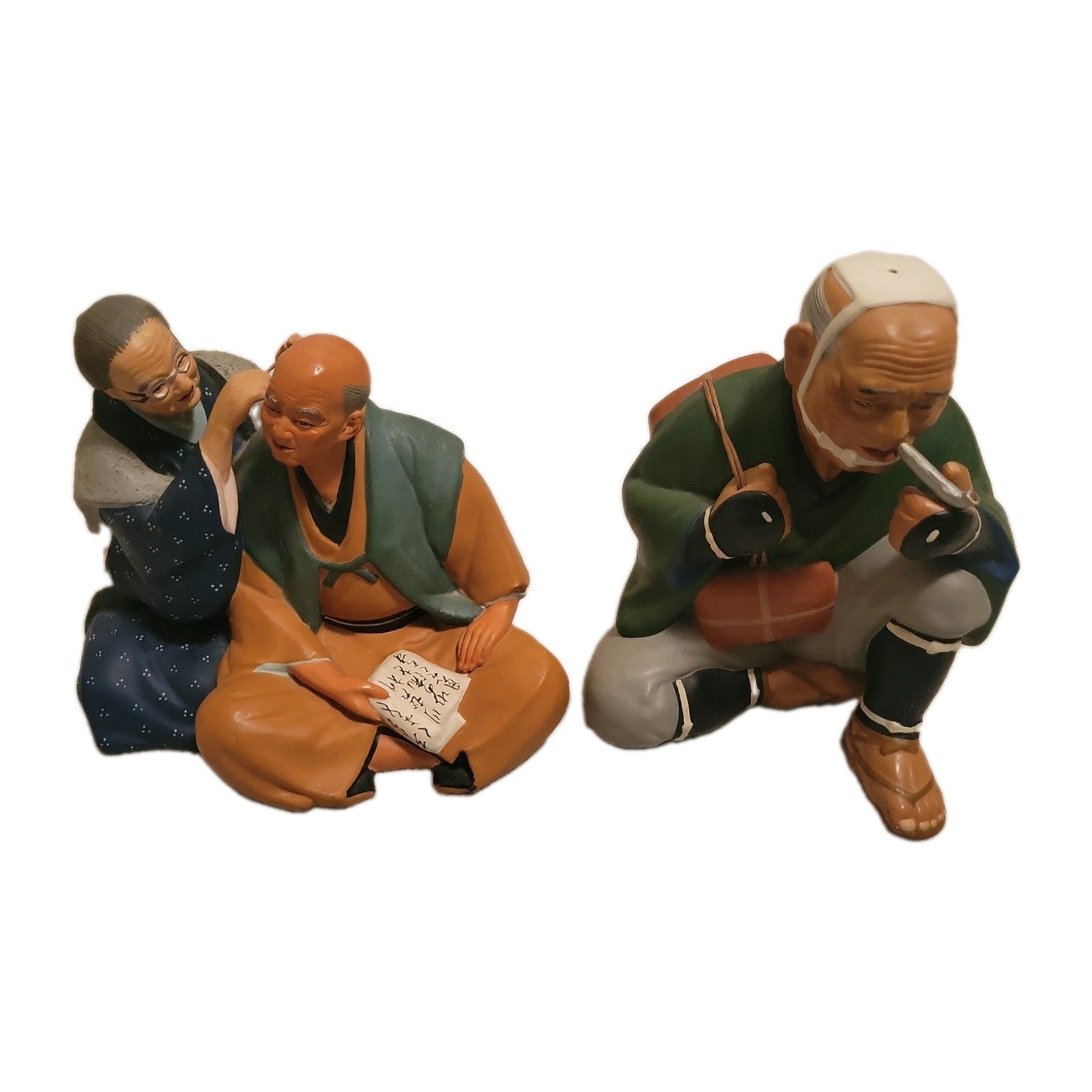 VINTAGE  Japanese Doll KINKODO Couple Woman Cleaning Man Ears RARE 50’s - 60's