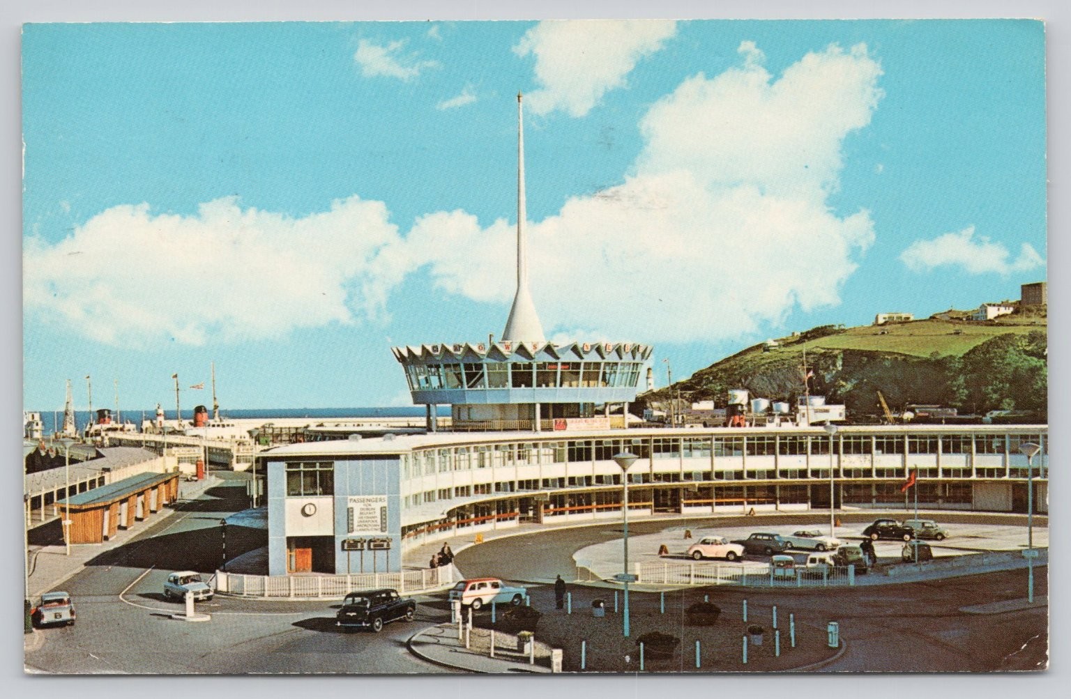 Douglas Isle of Man Sea Terminal Building NPO Fotocolor Postcard 1960s