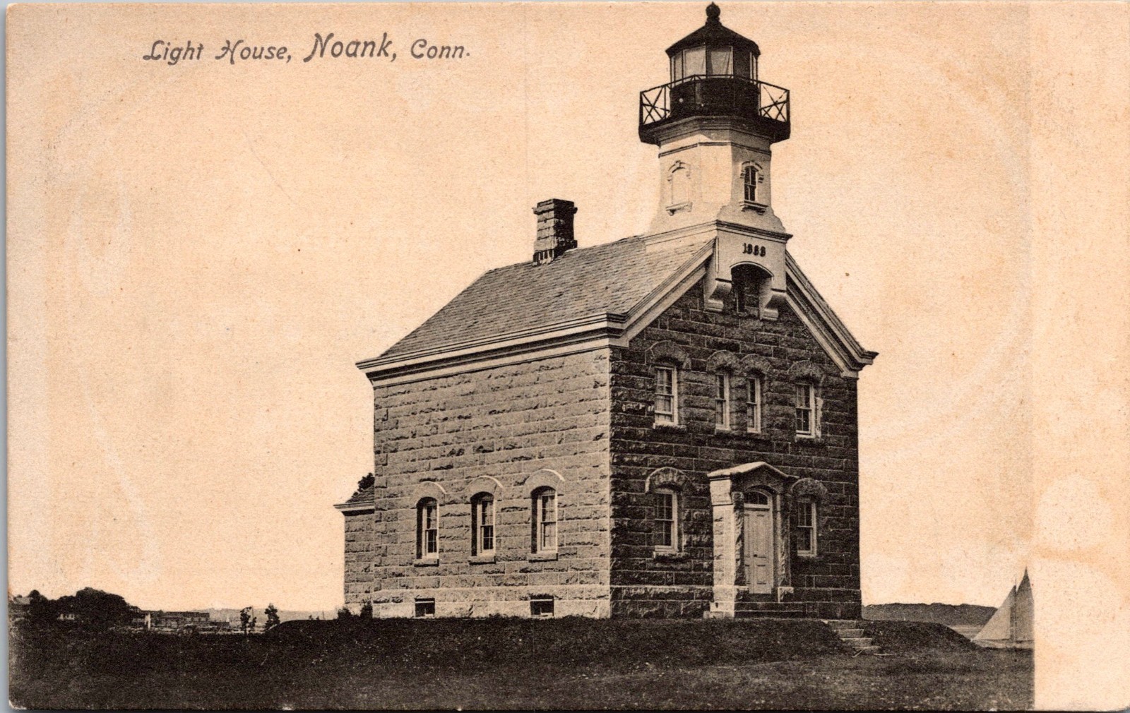 c1905 postcard NOANK CONNECTICUT LIGHTHOUSE ROTOGRAPH unused excellent