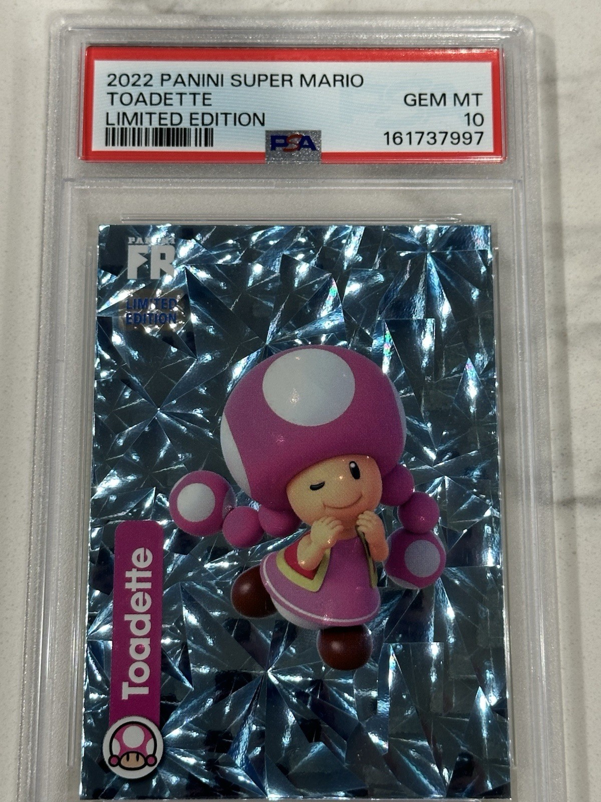 2022 Panini Super Mario Limited Edition Fragmented Reality Toadette PSA 10 🐸