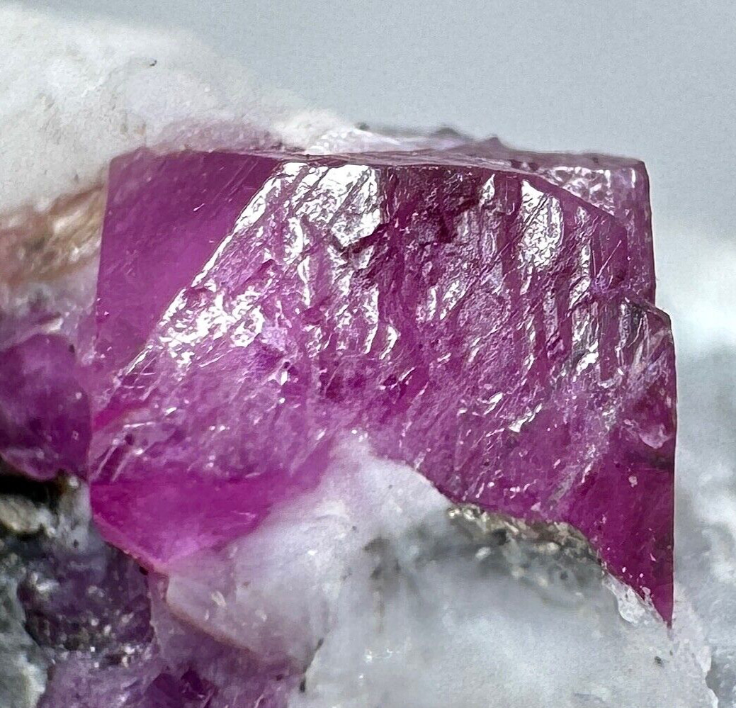 57 Carat Top Quality Full Terminated Natural Ruby Crystal with Pyrite On Matrix. 57 Carat Top Quality Full Terminated Natural Ruby Crystal with Pyrite On Matrix.