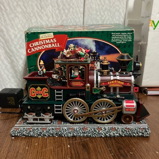 VTG 98 Mr Christmas Cannonball Train Lights Sound Motion WORK Smoke Not Tested