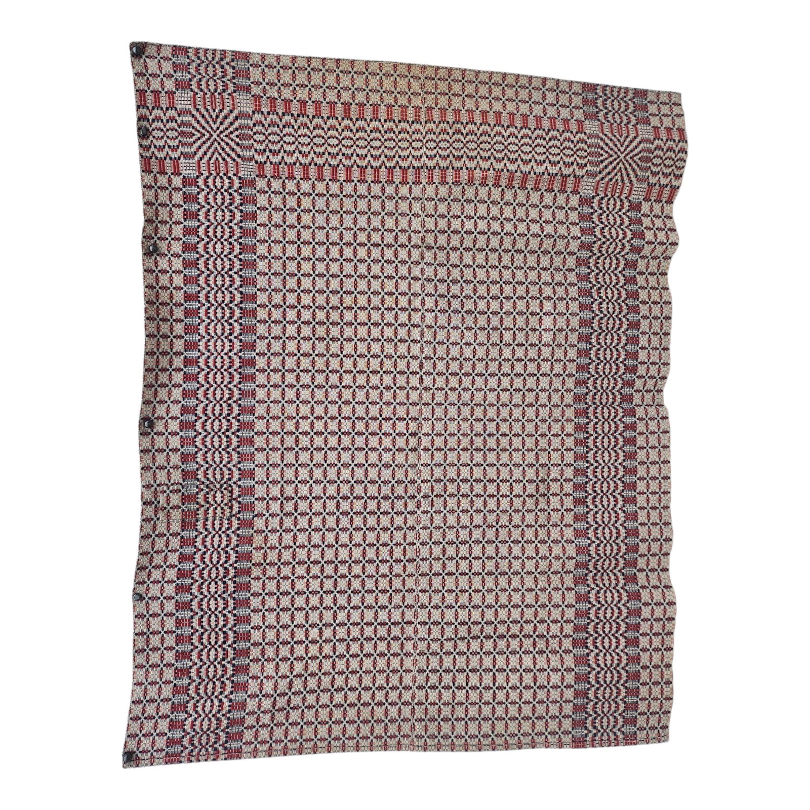 Antique Hand-Loomed  Coverlet Blanket 78