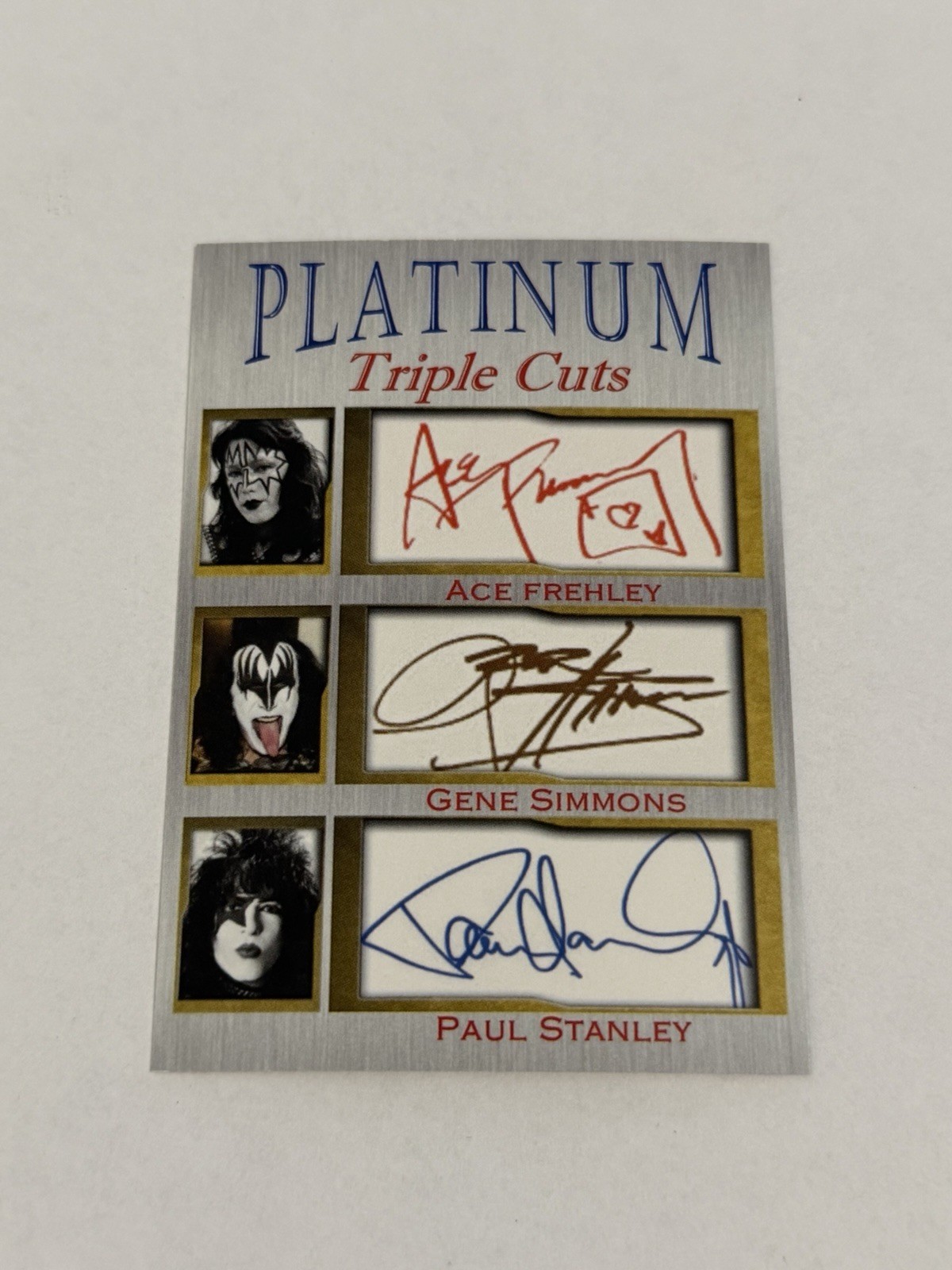 Kiss Ace Frehley Gene Simmons Paul Stanley Platinum Triple Cuts Limited to 1,000