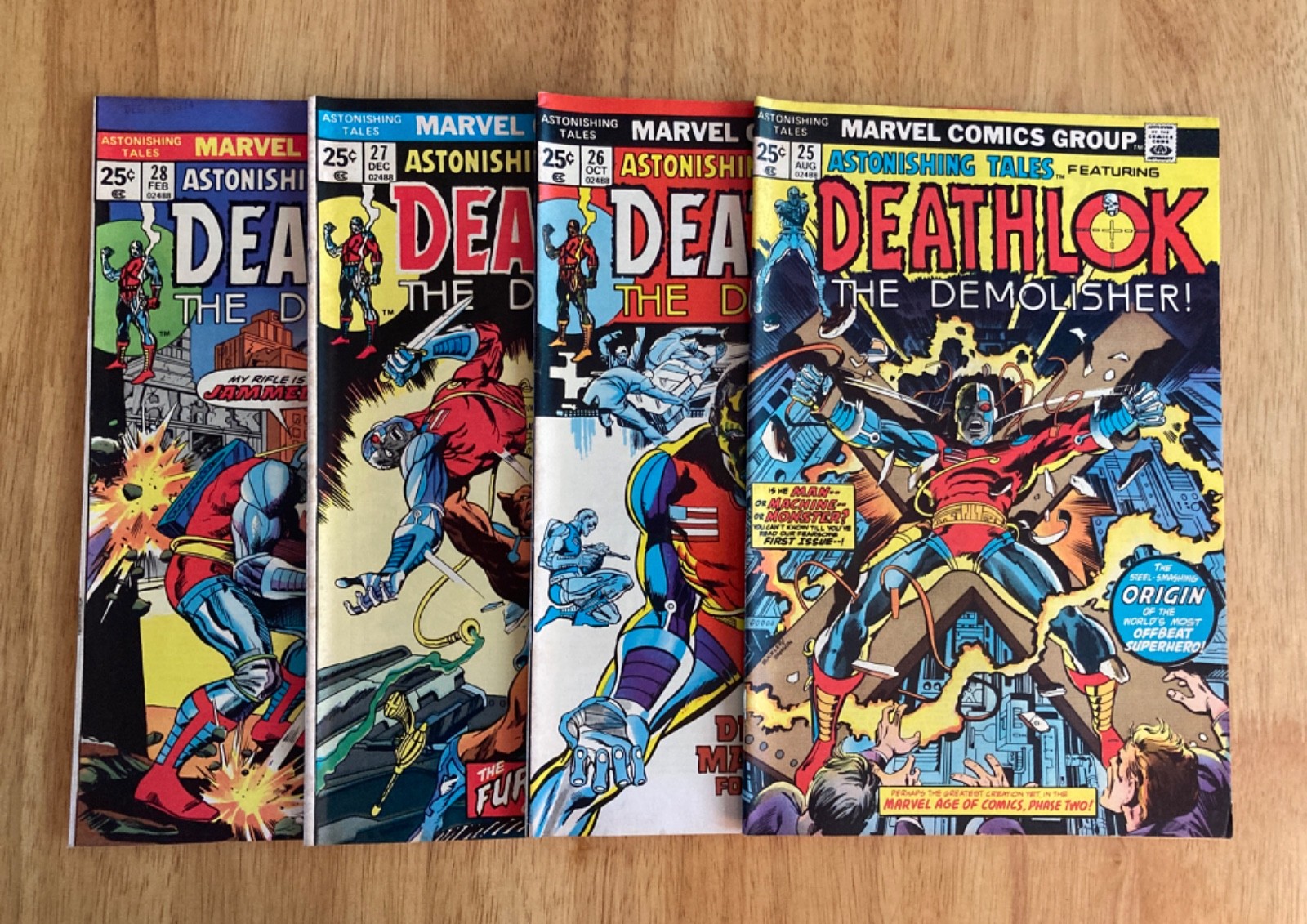 Run of 1st *4* ASTONISHING TALES/DEATHLOK #25, 26, 27, 28 (Nice, but Read...)