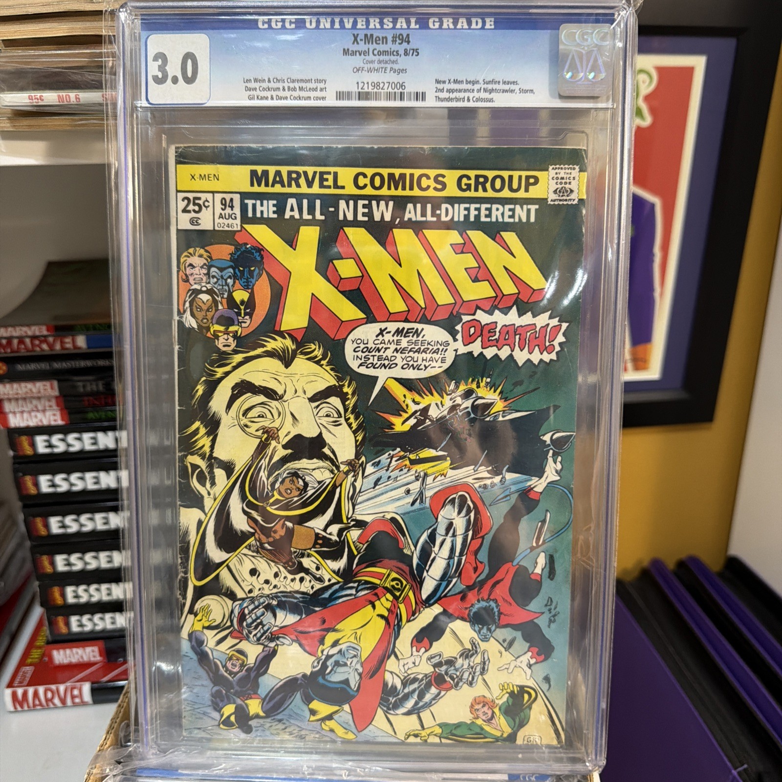 UNCANNY X-MEN #94 1975 CGC 3.0 G/VG 🔑 2nd Storm, Nightcrawler, Colossus