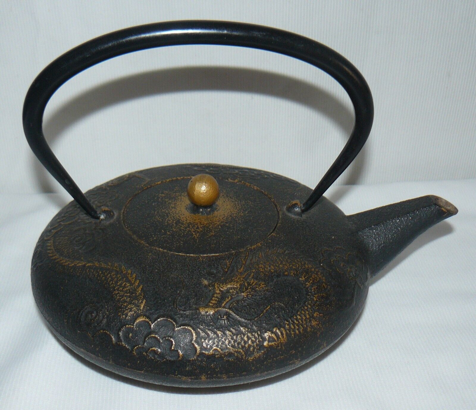 Vintage Japan Lidded Teapot Dragons Cast Iron Stamped Teavana