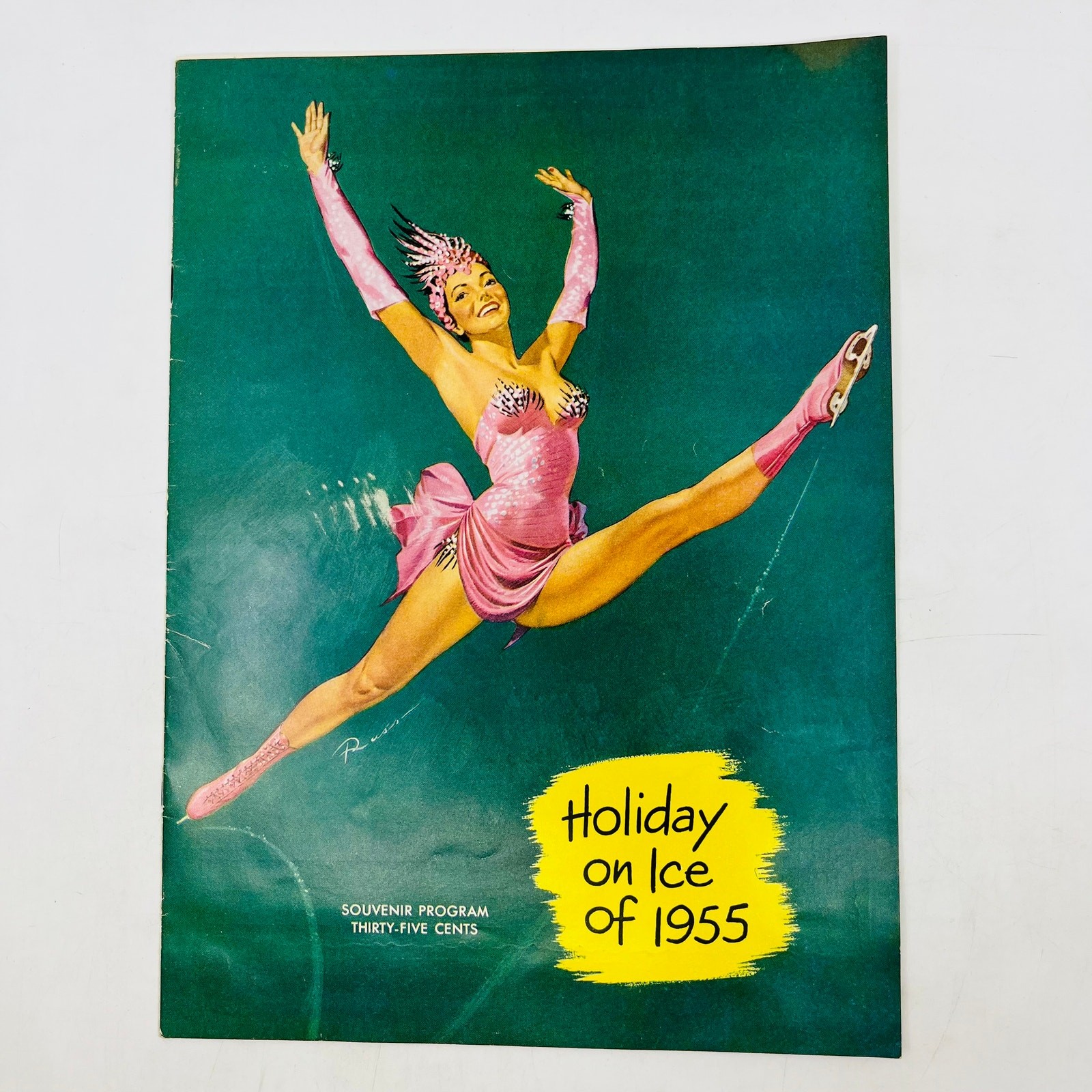 1955 Holiday on Ice Souvenir Program Booklet Ice Figure Skating Dance V37-3