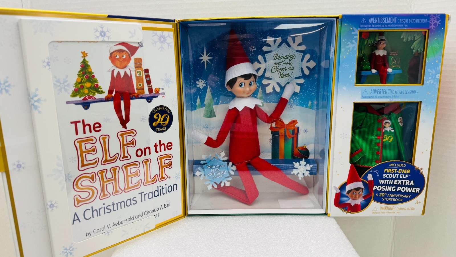 20th Ltd Anniversary The Elf on the Shelf Blue-eyed Scout Box set/Storybook READ