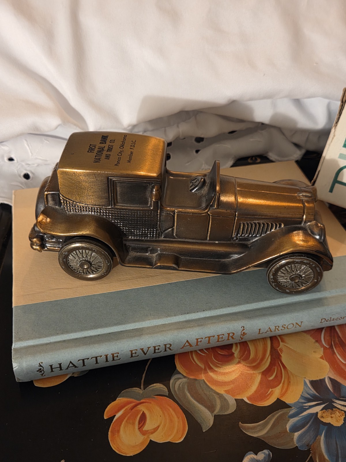 1927 Lincoln Brougham Coin Bank Antique Autos Original Box Vintage