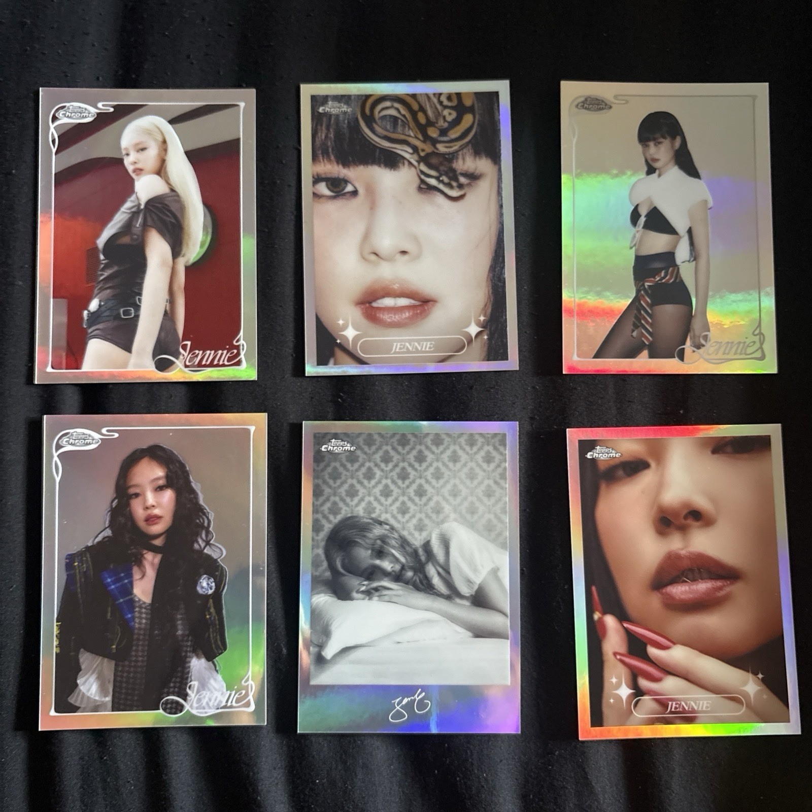 2026 Topps Chrome x JENNIE - Refractor 6 Card Lot