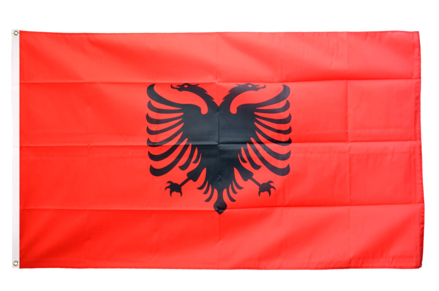 Albania Flag 5 x 3 FT - 100% Polyester With Eyelets -  Eagle Crest