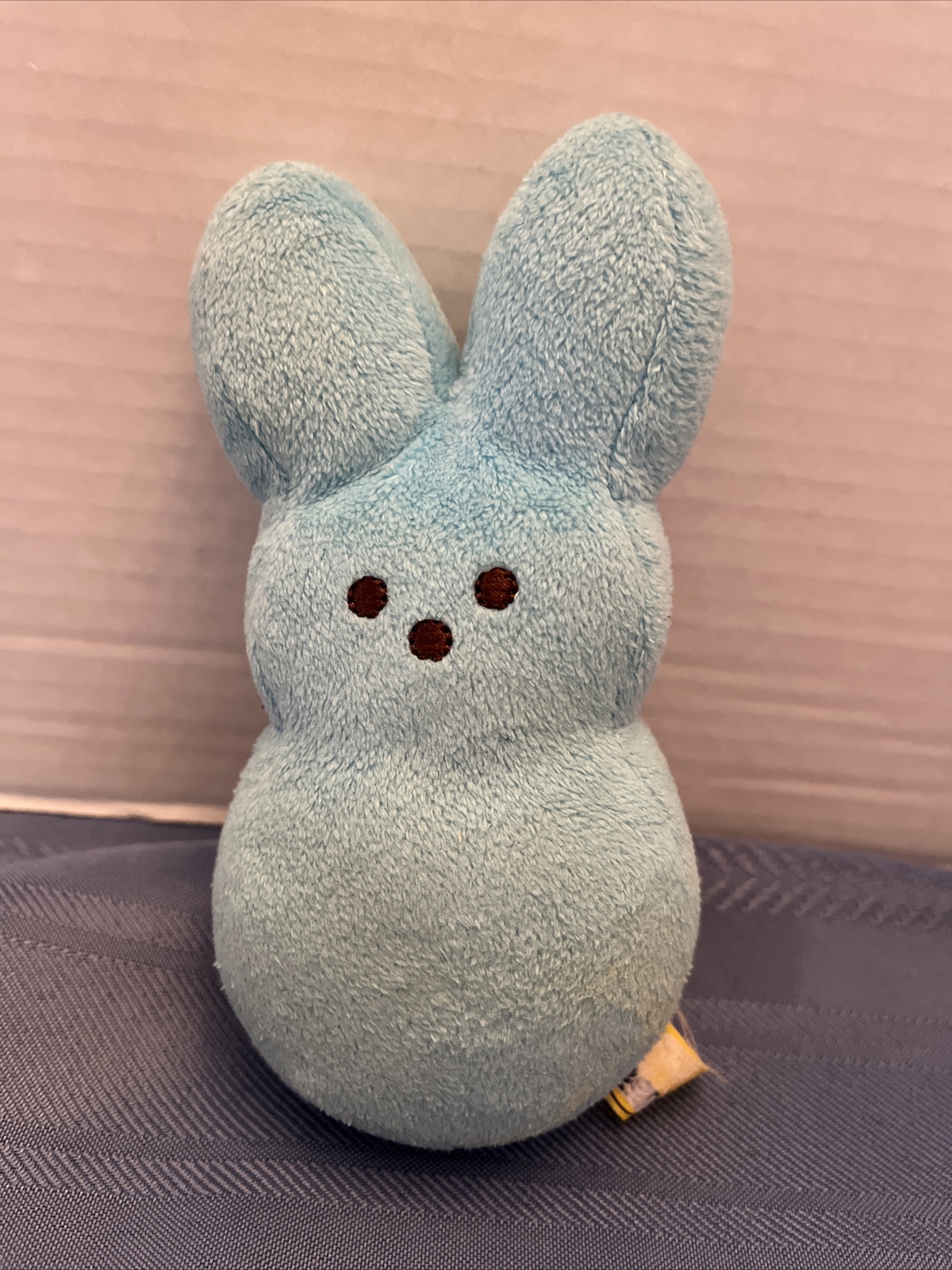2010 JUST BORN PEEPS MARSHMALLOW BLUE BUNNY Beanbag PLUSH DOLL FIGURE TOY
