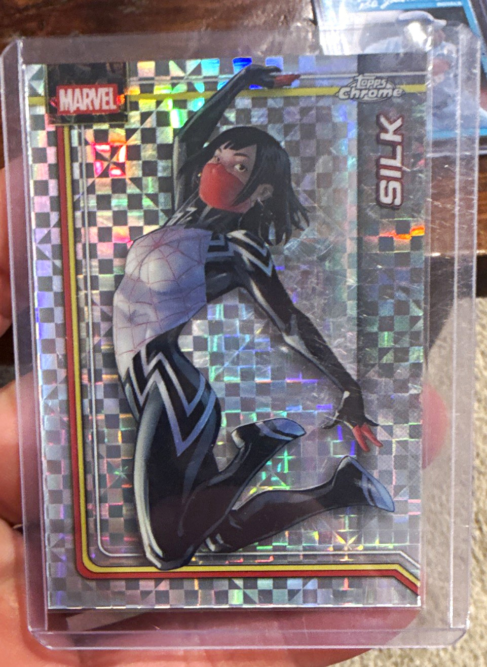 Topps 2023 Topps Chrome Marvel Silk X-Fractor Parallel Card #156