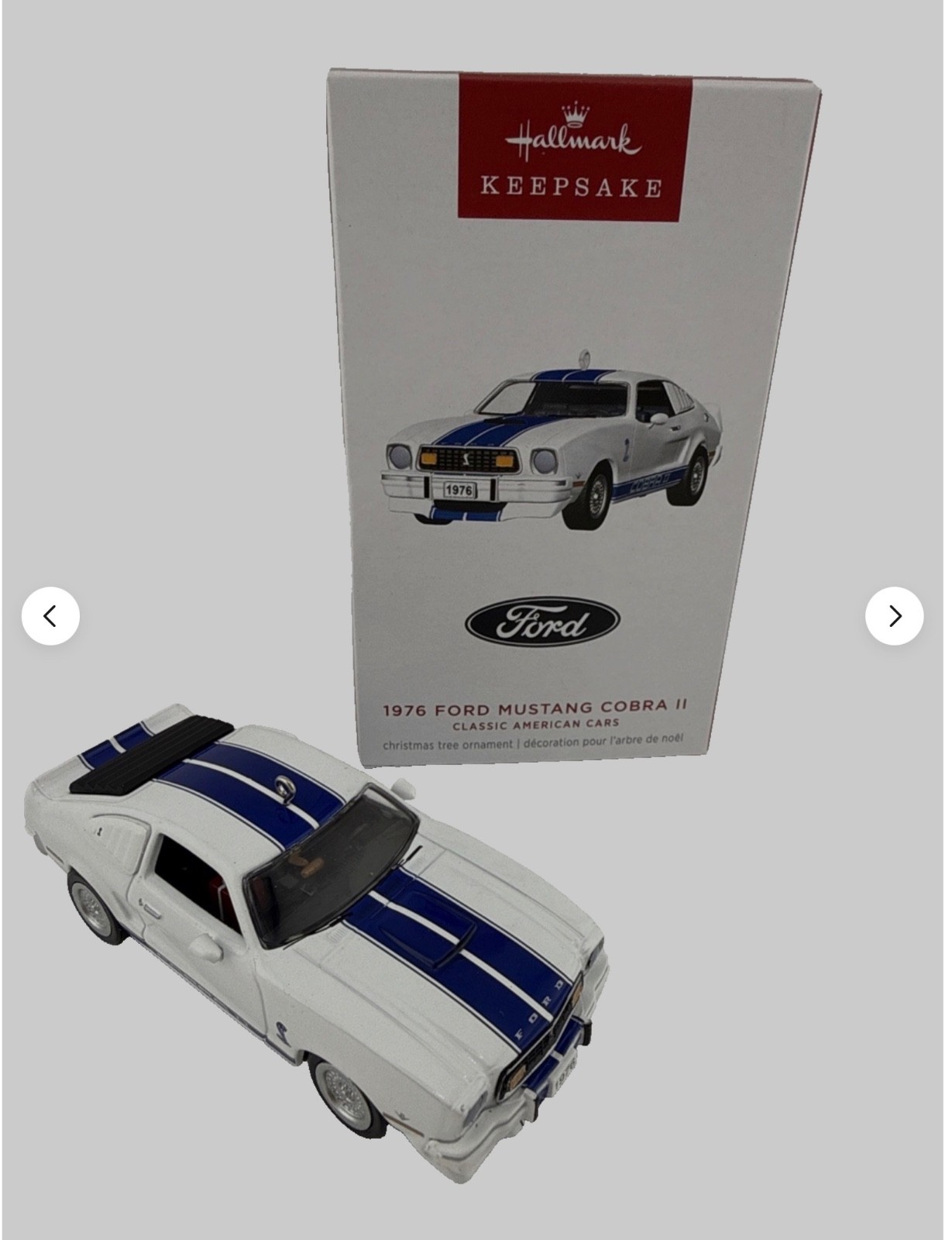 2026 Hallmark Ornament Ford Mustang Cobra II 1976 - Classic American Cars #36