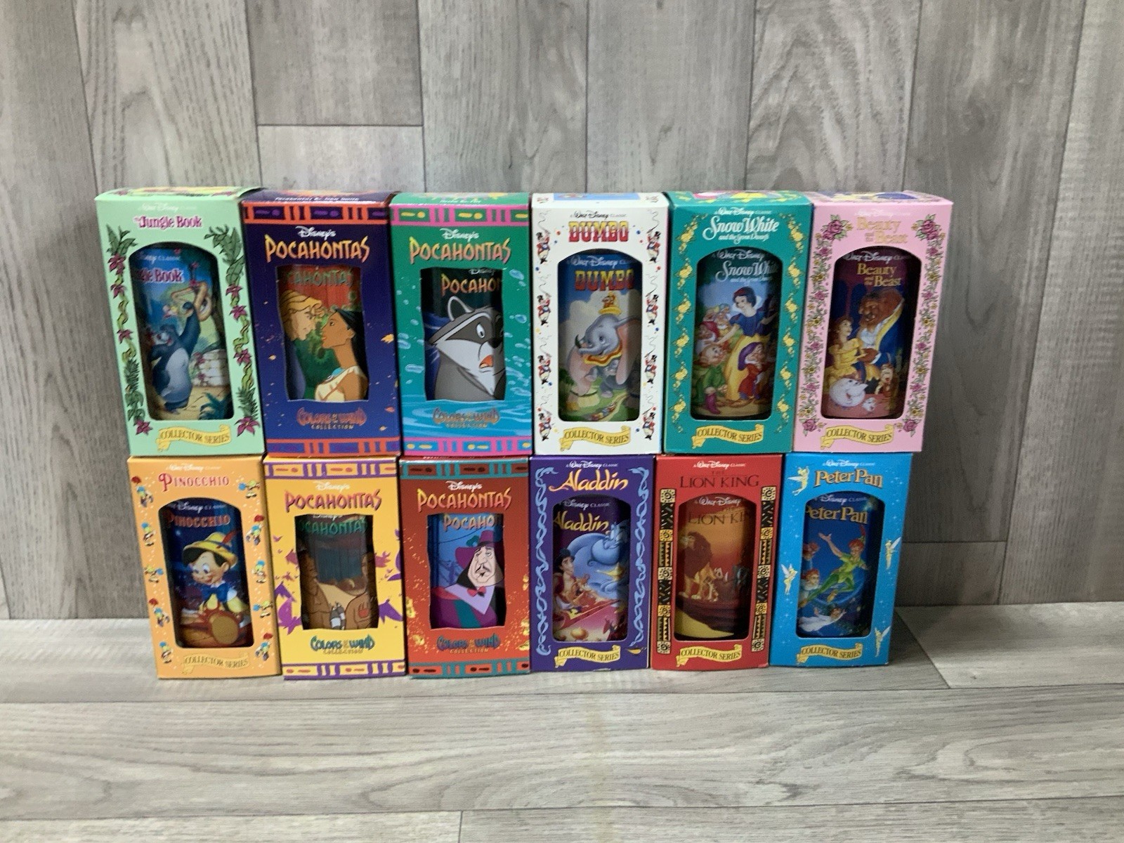 Burger King Vintage 1994 Walt Disney Collector Series Glasses Complete Set of 12 Burger King Vintage 1994 Walt Disney Collector Series Glasses Complete Set of 12