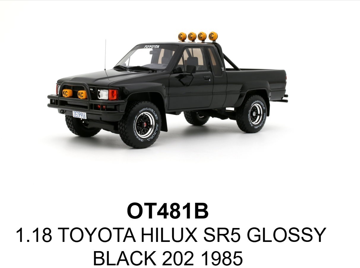Otto Mobile OT481B Toyota Hilux SR5 Glossy Black resin 1:18 scale model car