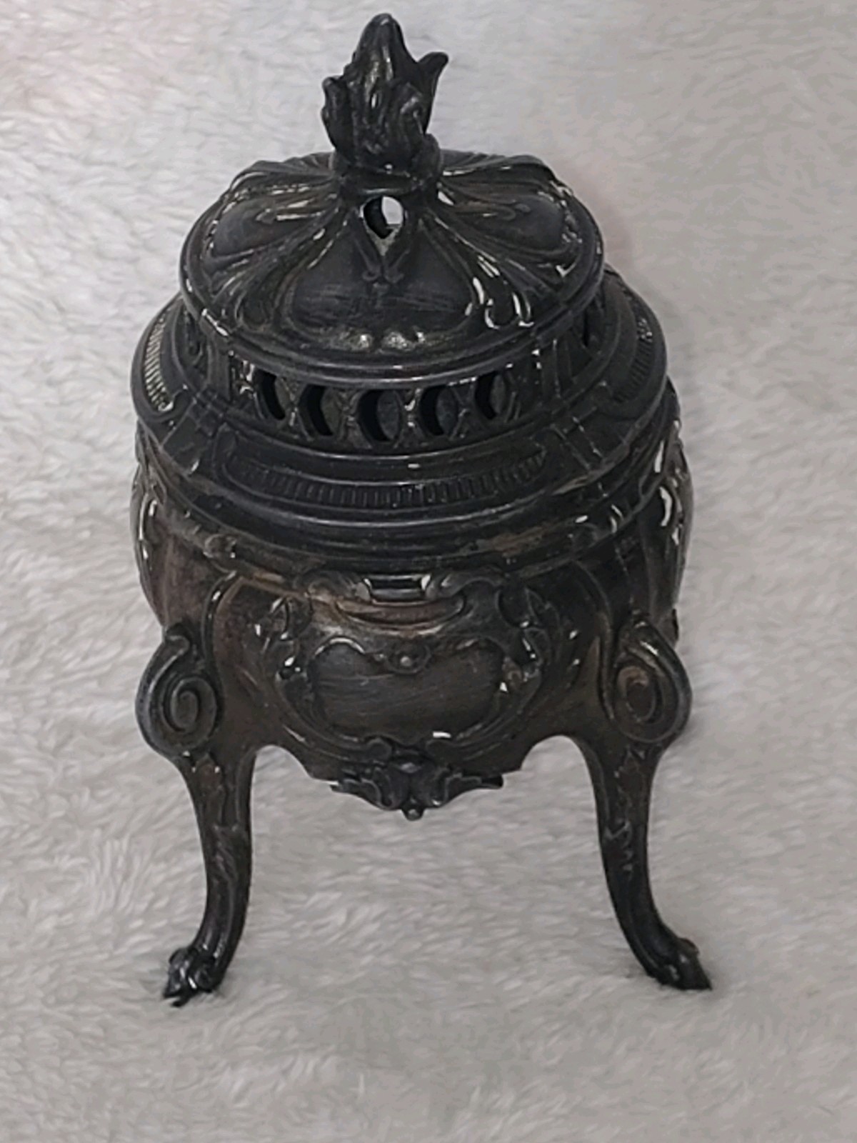Rare Antique Religious Incense Burner Marked Made In France