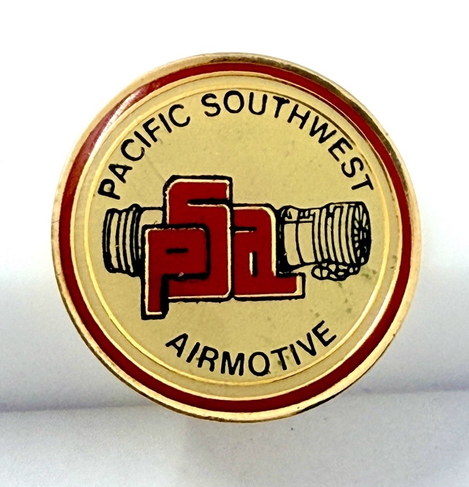 Pacific Southwest Airmotive RARE Employee Enamel Lapel Pin