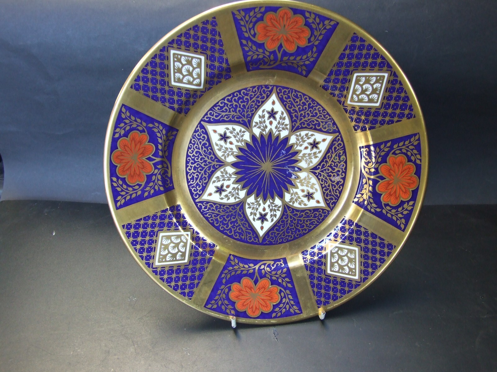 24CT. Gilded Caverswall Fine Bone China England Decorative Wall Plate Signed R.H