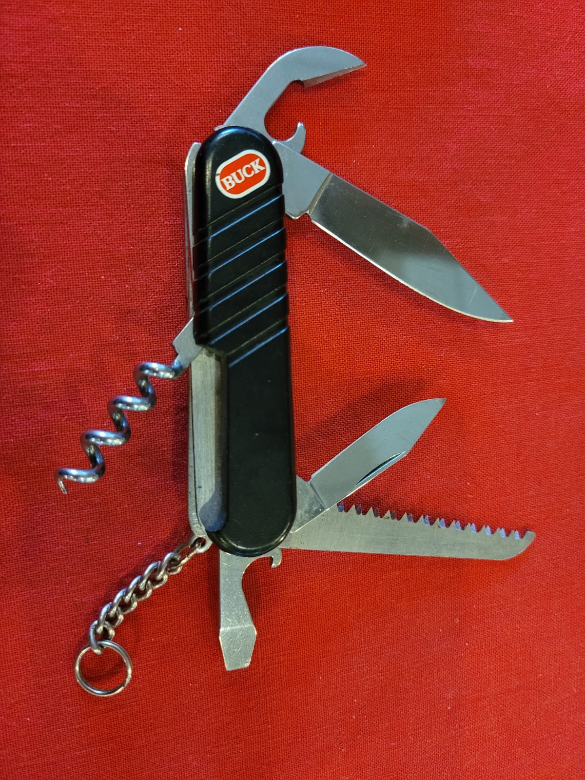 Buck Wenger SwissBuck Swiss Advantage 87536 Pocket Knife Multi-Tool Black 