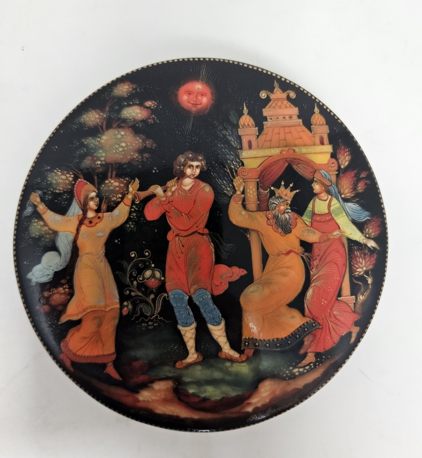 Authentic 1996 Russian Palekh Lacquer Box - Authentic 1996 Russian Palekh Lacquer Box -