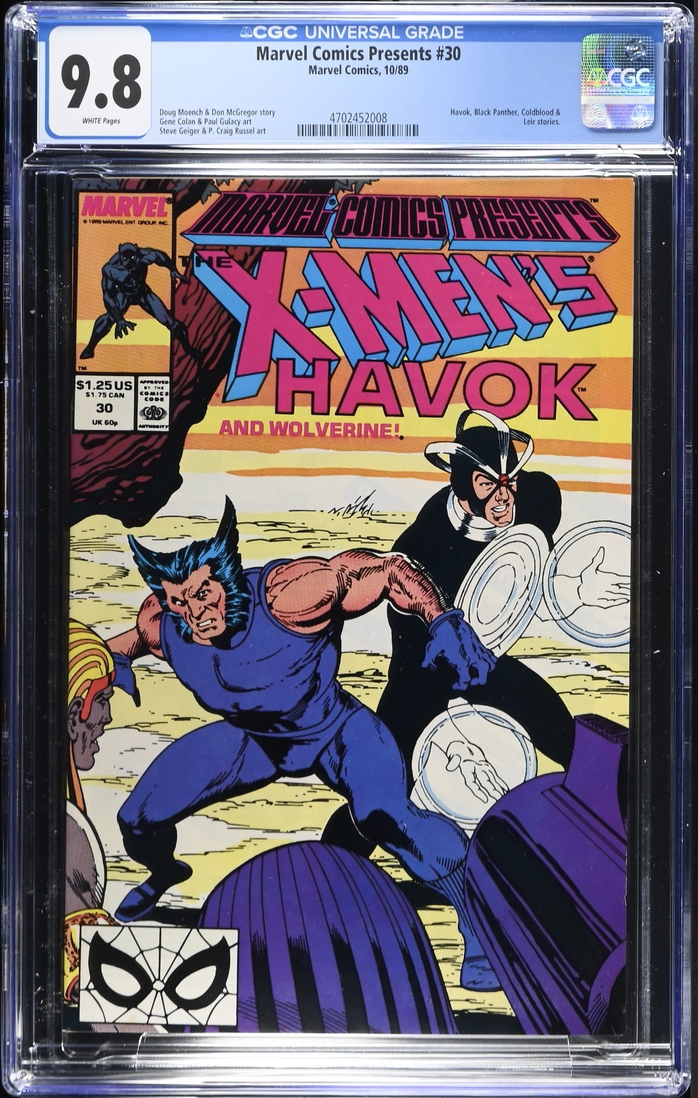 Marvel Comics Presents #30 CGC 9.8 WP NM/M 1989 HAVOK & Wolverine RARE ⚡️💀