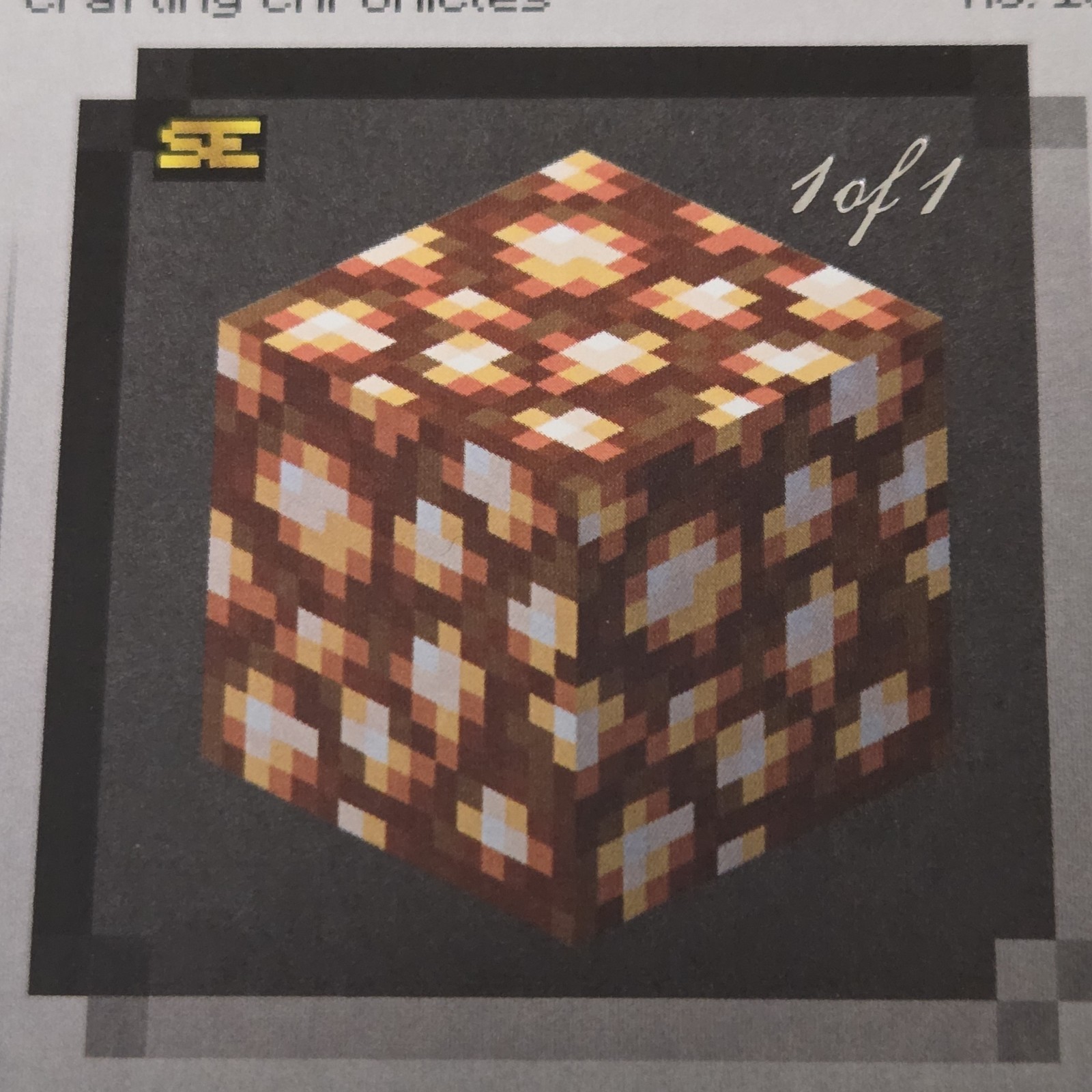 2025 Panini Minecraft Special Edition GlowStone That Should Do It Netherite 1/1