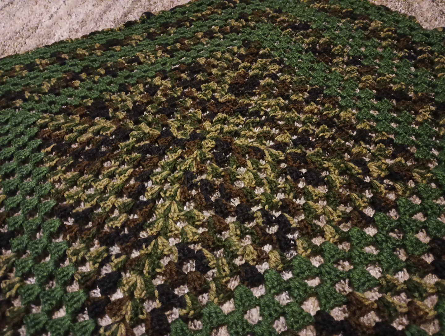 Nostalgic Military Green Vintage Handmade Crochet Knit 33in Square Trow Blanket Nostalgic Military Green Vintage Handmade Crochet Knit 33in Square Trow Blanket