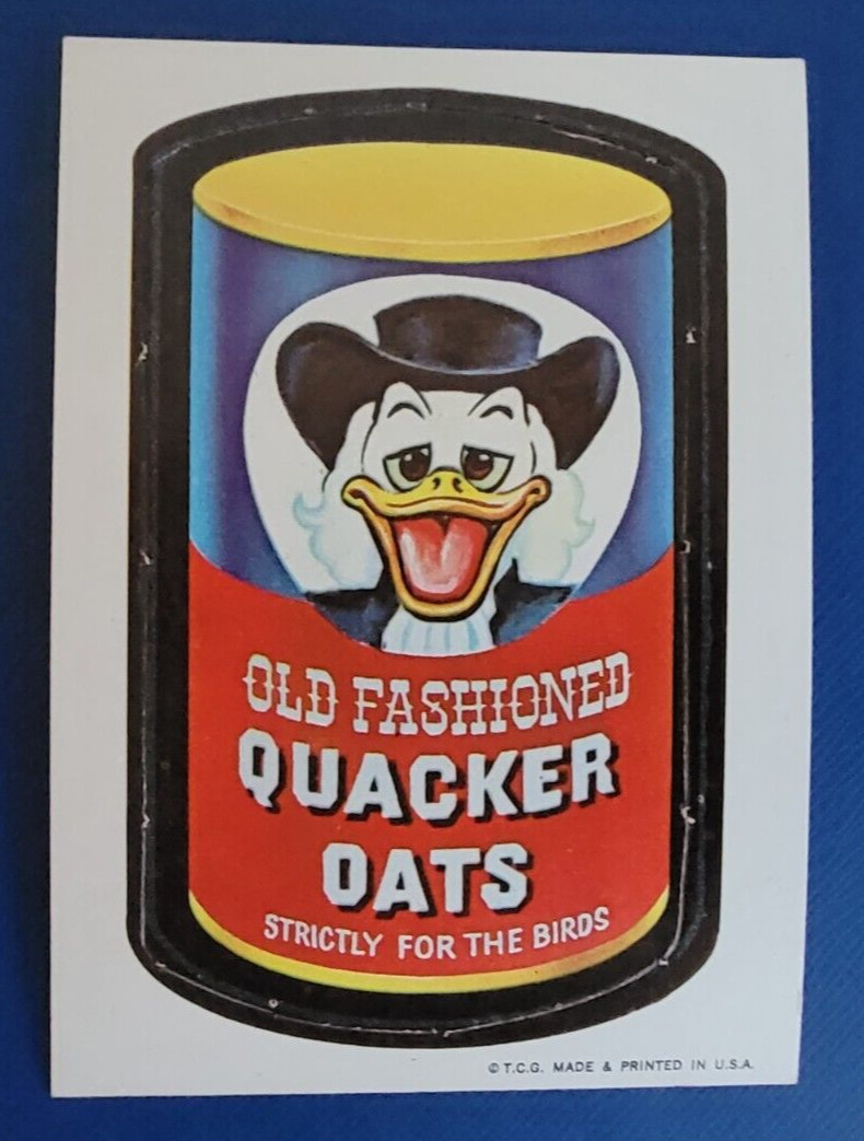 167 VINTAGE WACKY PACKAGES DIE-CUT #18 of 44 QUACKER OATS @@ RARE VARIATION @@