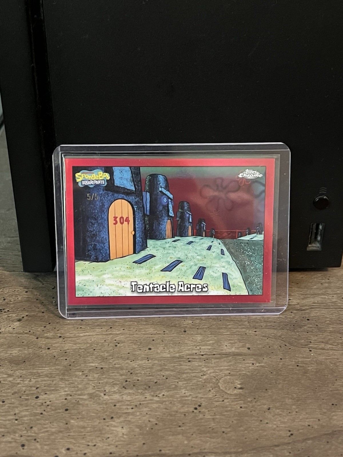 2025 Topps Chrome SpongeBob Tentacle Acres True Red Refractor /5