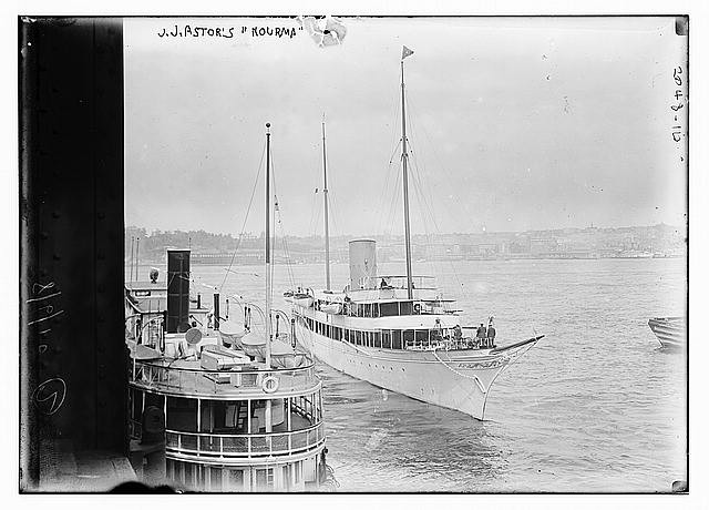 Photo:J.J. Astor\'s Nourma Yacht on Waterfront
