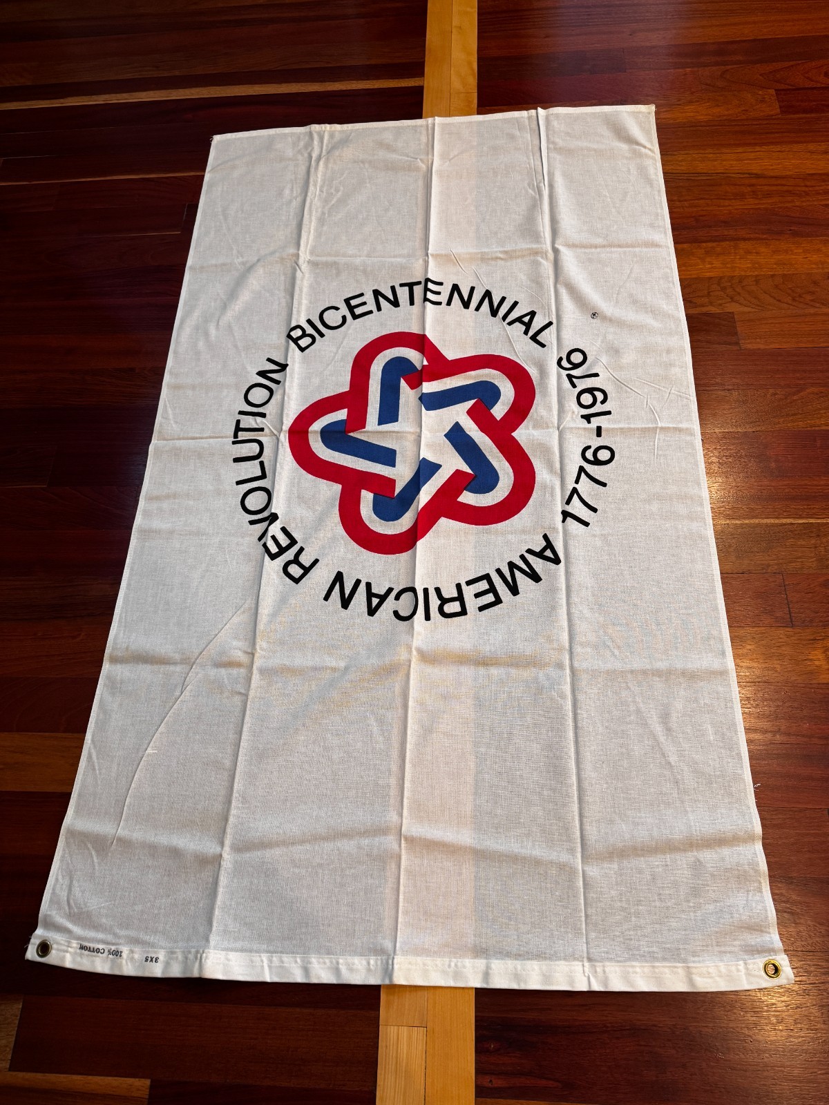 Vintage 1776-1976 American Revolution Bicentennial Flag, 3' x 5', Cotton