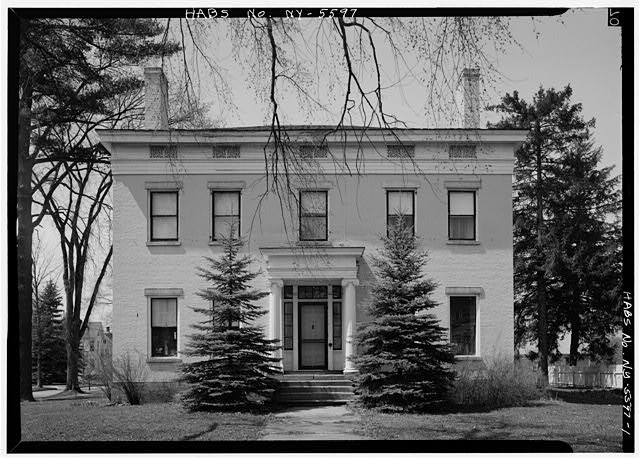 Photo:Homer New York Jedediah Barber House 1800s Greek Revival Brick Home