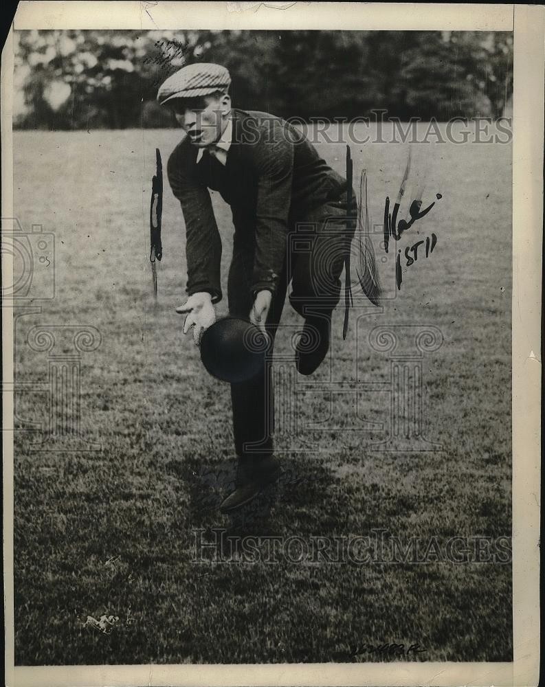 1921 Press Photo Carpentier During Football Workout