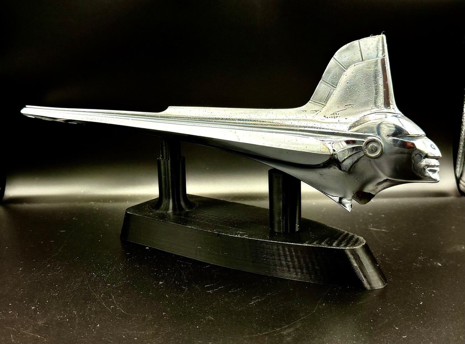1951` Pontiac Chief Hood Ornament  Chrome Indian Head Original  Vintage