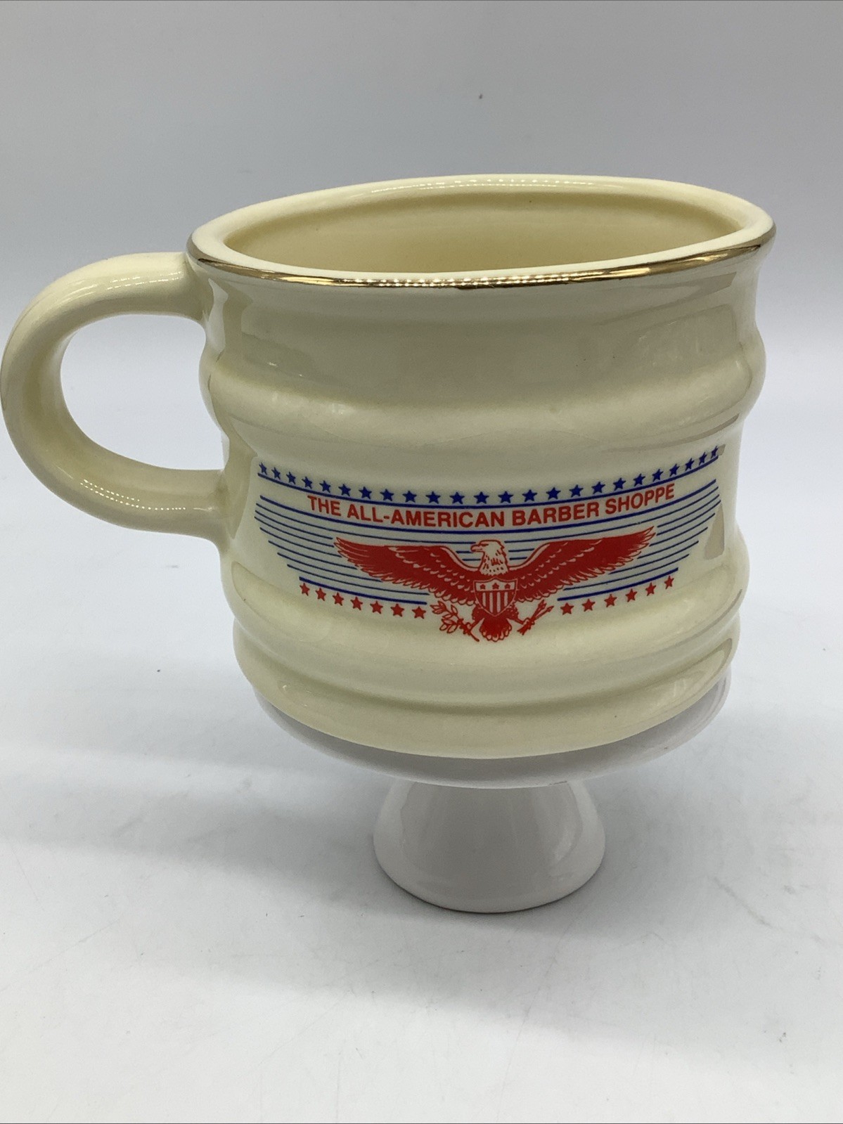 The All American Barber Shoppe Coffee Shaving Mug