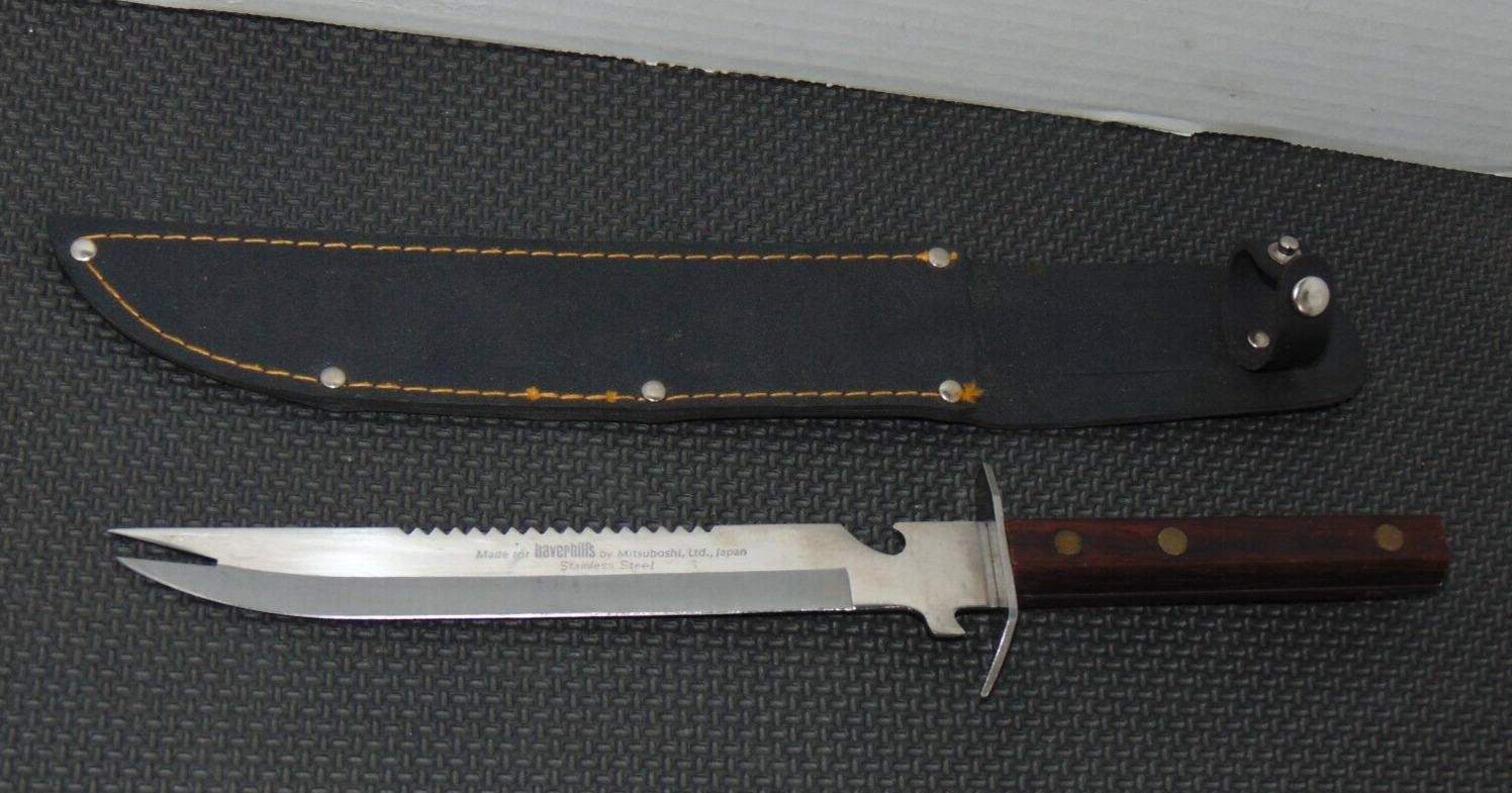 Mitsuboshi Cutlery Filet Hunting Knife 12 Inch Stainless Steel Sheath Haverhills