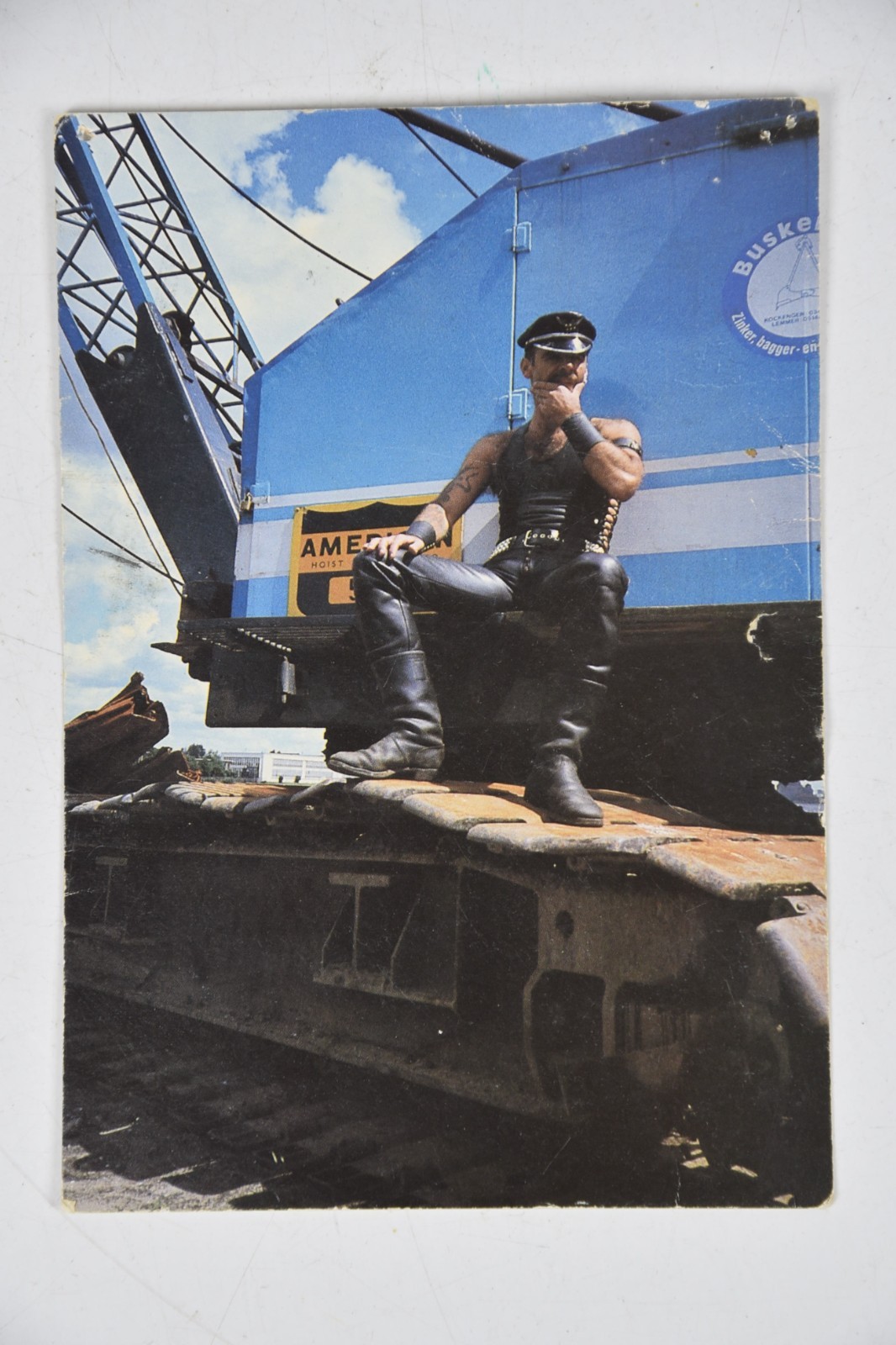 Vintage Postcard Gay Leather Daddy Truckerr Art Amsterdam Michael Eisenblatter