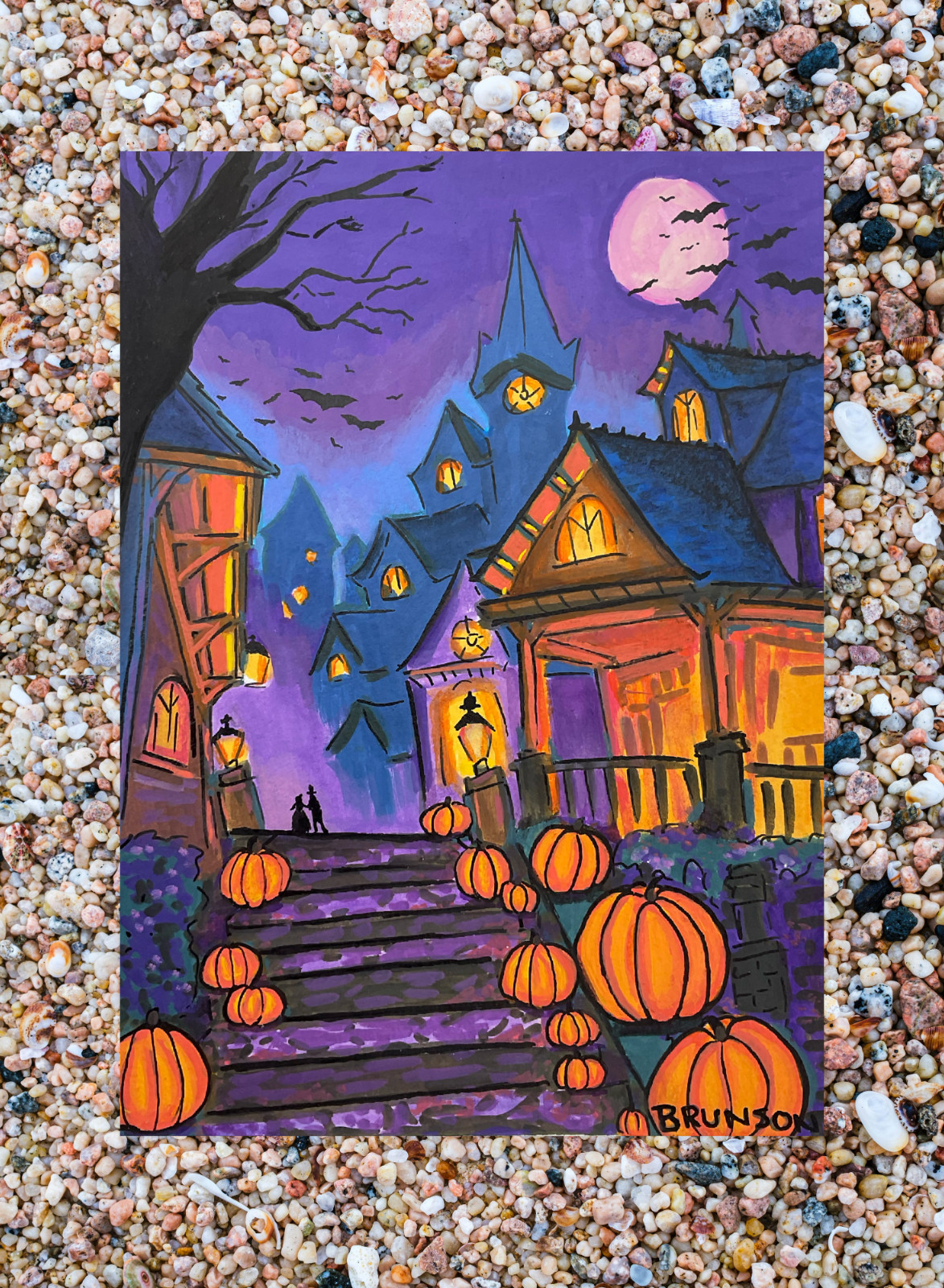 ACEO Art Card PRINT of Hand Painted & Signed Acrylic Original 3.5inx2.5in