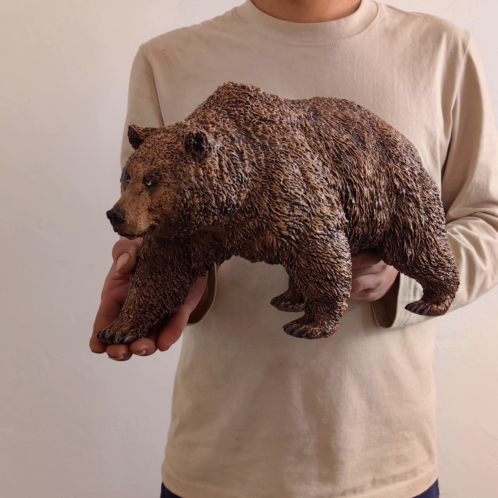New Emulation North American Brown Bear figurine Model Animal Sculpture In Stock