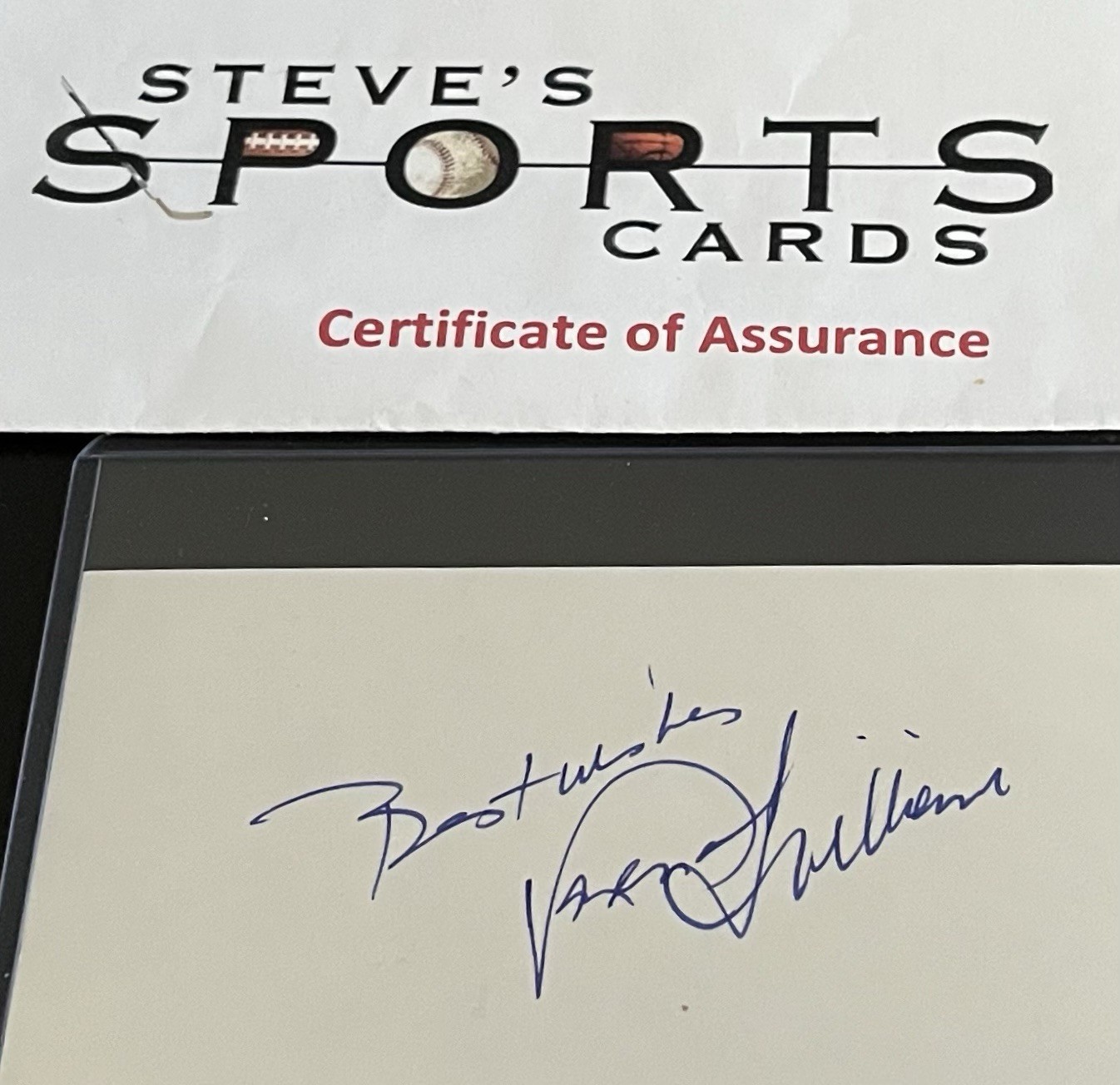 Vanessa Williams Miss America Signed 3x5 Index Card Autograph w/ COA Top Loader Vanessa Williams Miss America Signed 3x5 Index Card Autograph w/ COA Top Loader