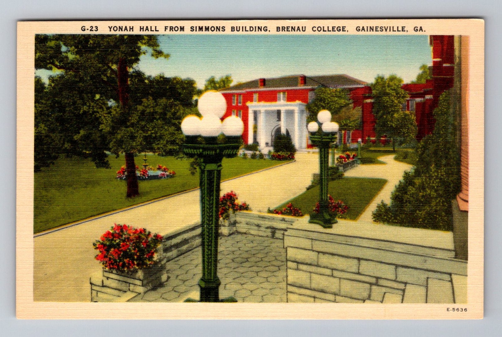 Gainesville GA-Georgia, Yonah Hall Brenau College, Postal PC Vintage Postcard