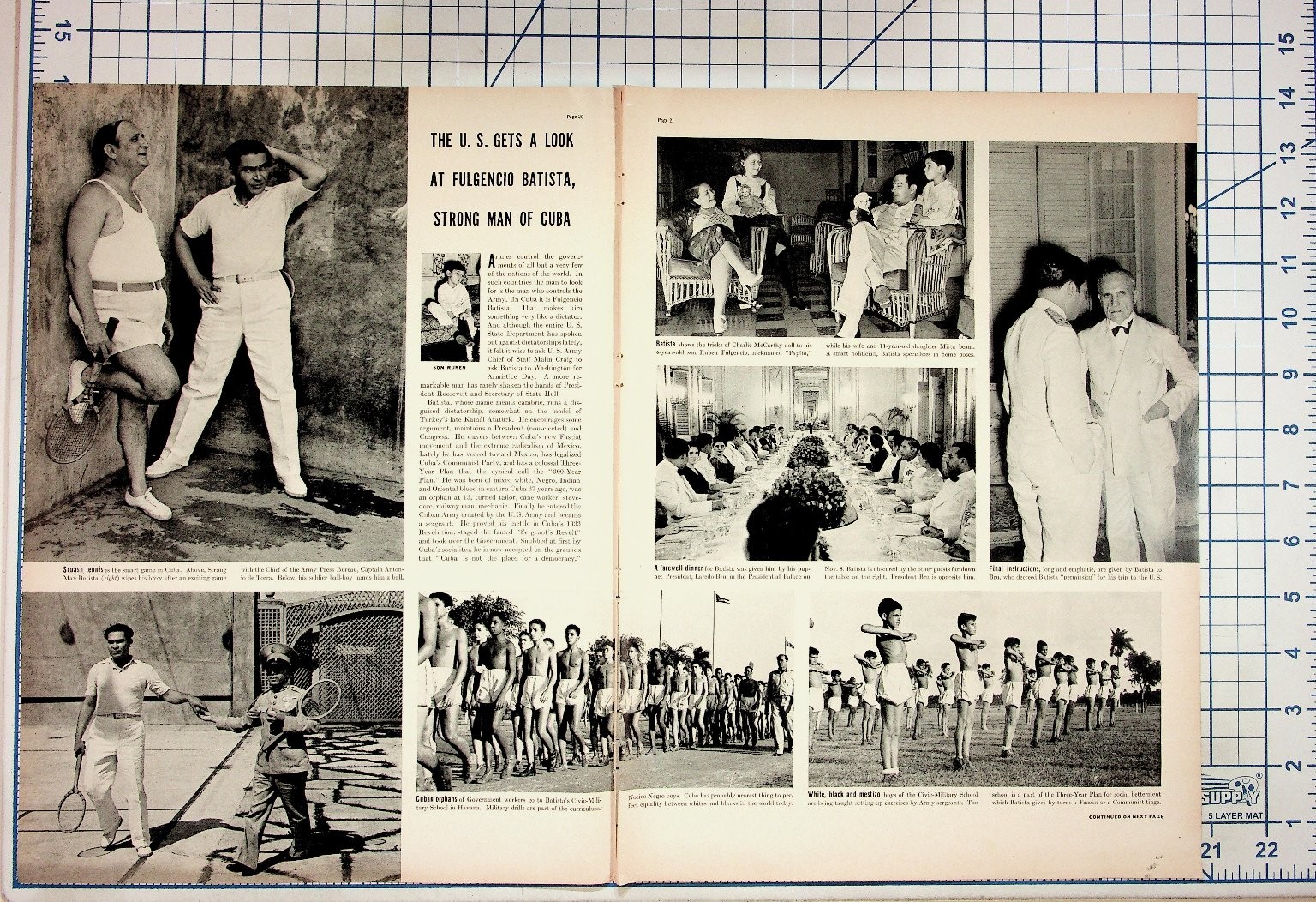 1930s Fulgencio Batista Cuba Magazine Article Photos Strong Man History