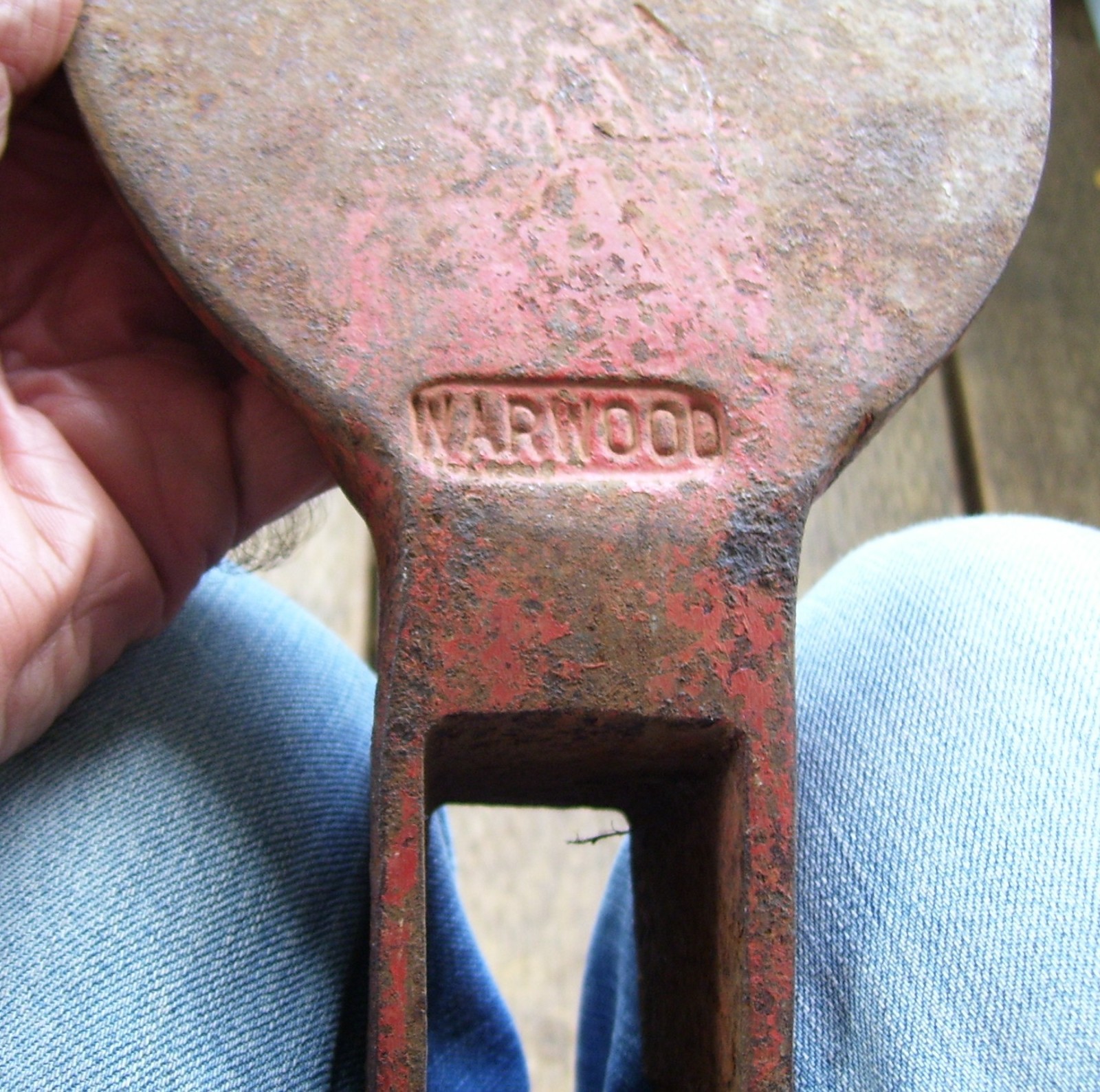 Vintage WARWOOD ADZE shaping tool,grub hoe,axe
