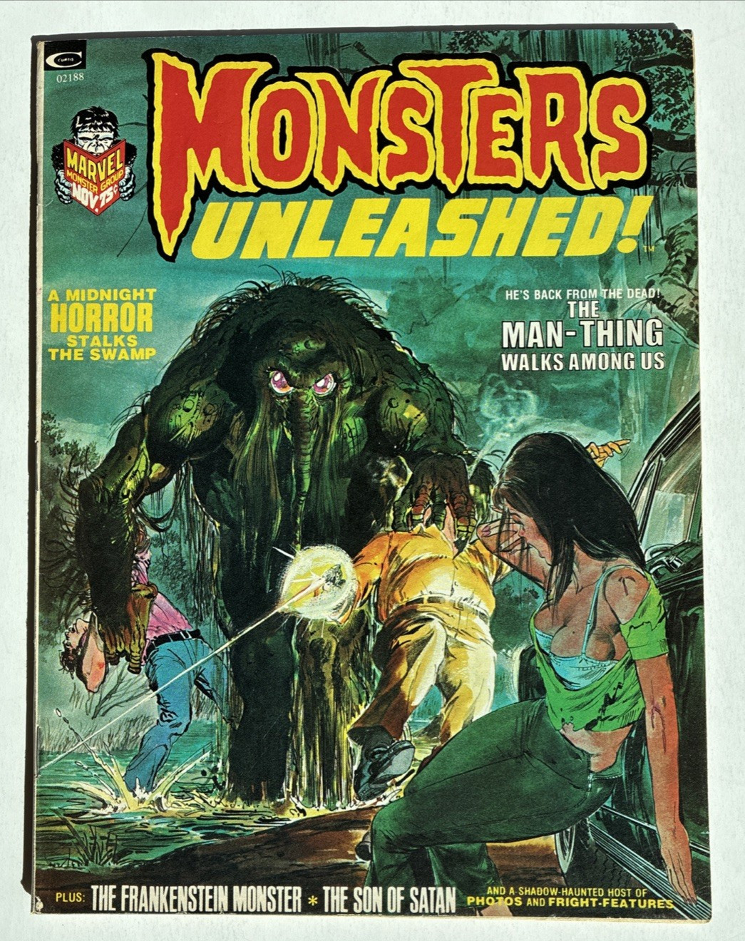 1973 MARVEL MONSTERS UNLEASHED COMIC BOOK #3 MAN-THING WALKS AMONG US