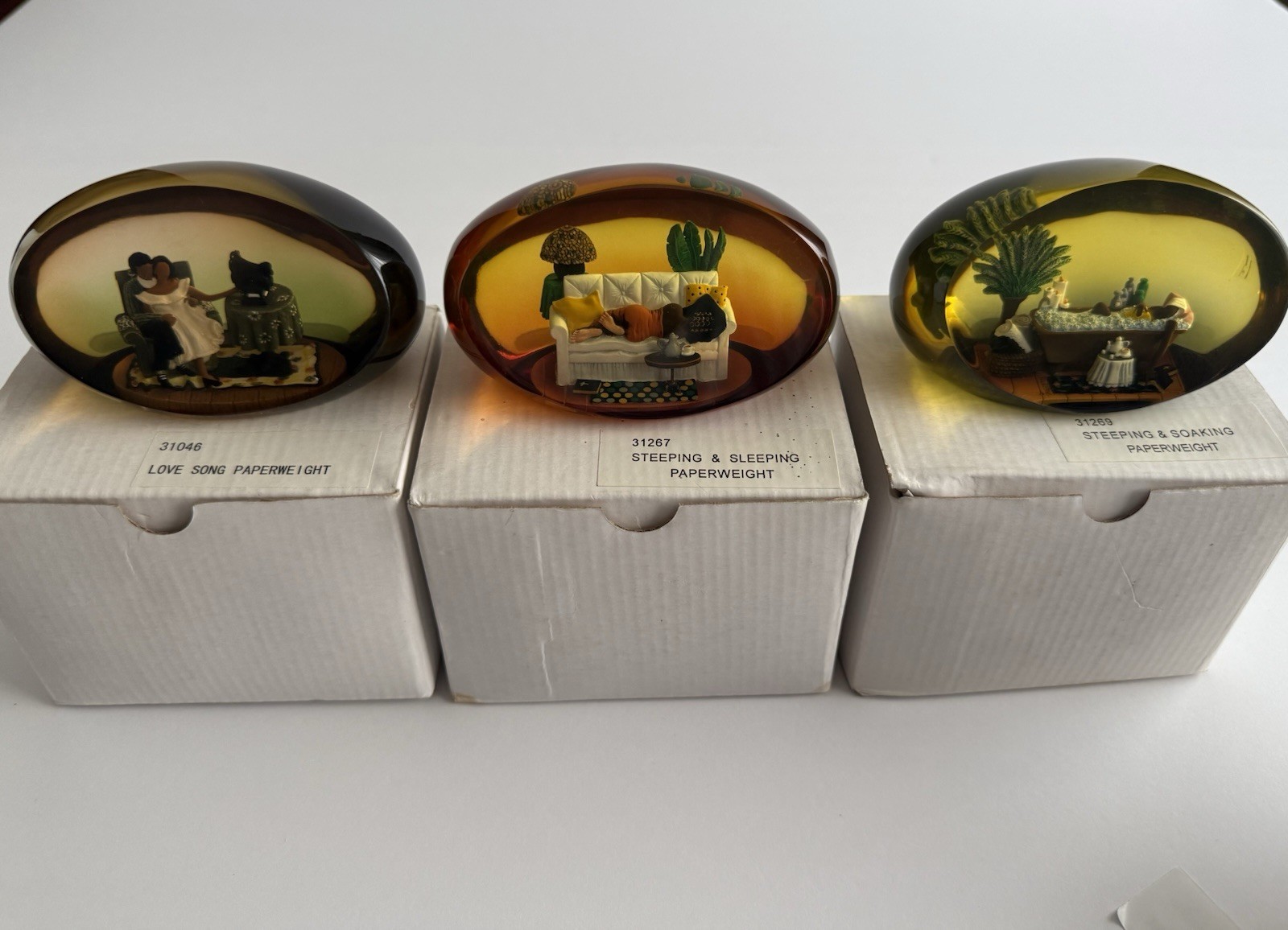 3 New Collectible Paperweights by Annie Lee. They make great Gifts. 3 New Collectible Paperweights by Annie Lee. They make great Gifts.